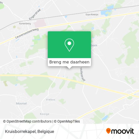 Kruisborrekapel kaart