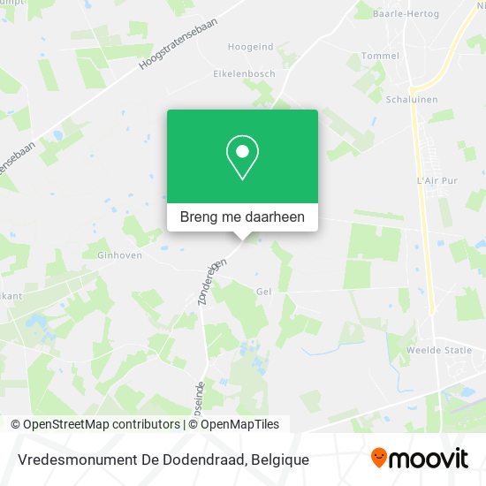 Vredesmonument De Dodendraad kaart