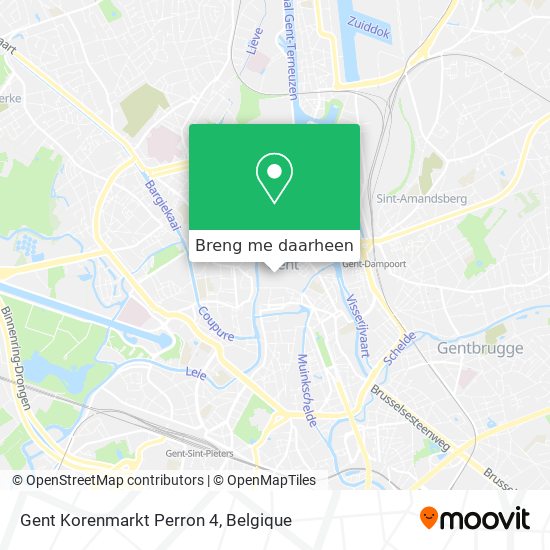 Gent Korenmarkt Perron 4 kaart