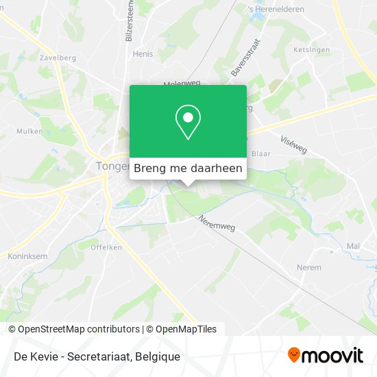 De Kevie - Secretariaat kaart