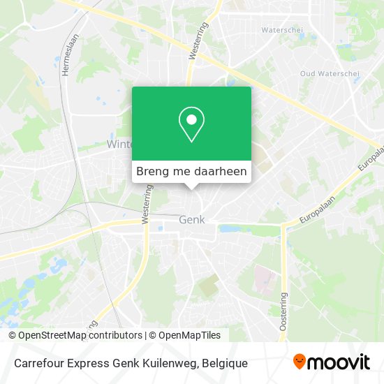 Carrefour Express Genk Kuilenweg kaart