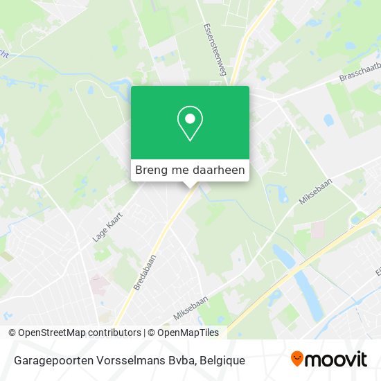 Garagepoorten Vorsselmans Bvba kaart