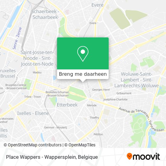 Place Wappers - Wappersplein kaart