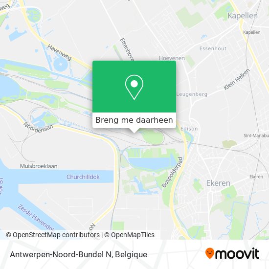 Antwerpen-Noord-Bundel N kaart