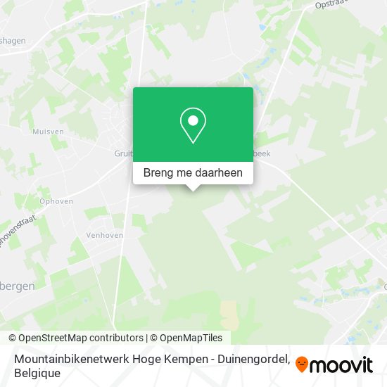 Mountainbikenetwerk Hoge Kempen - Duinengordel kaart