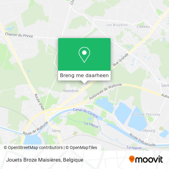 Jouets Broze Maisières kaart