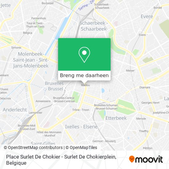 Place Surlet De Chokier - Surlet De Chokierplein kaart