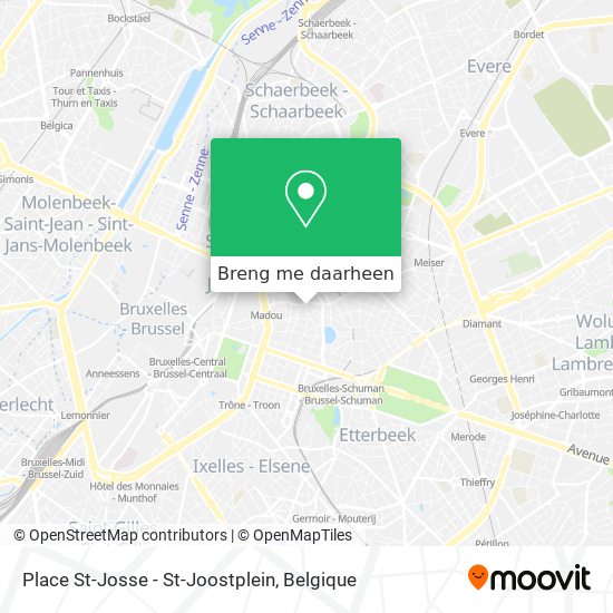 Place St-Josse - St-Joostplein kaart