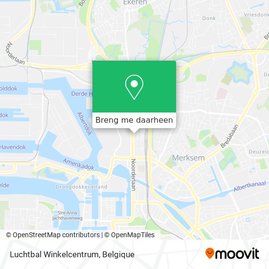 Luchtbal Winkelcentrum kaart