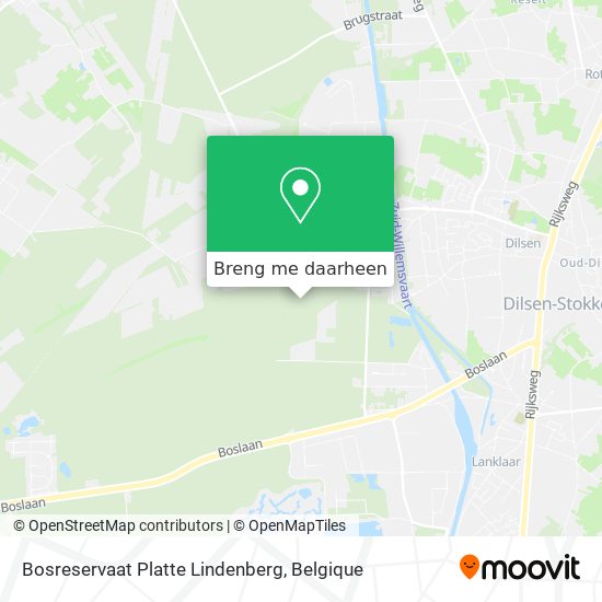 Bosreservaat Platte Lindenberg kaart