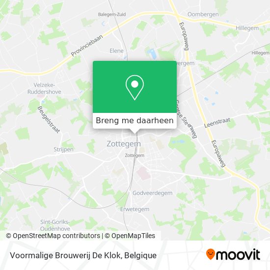 Voormalige Brouwerij De Klok kaart