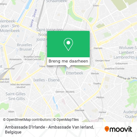 Ambassade D'Irlande - Ambassade Van Ierland kaart