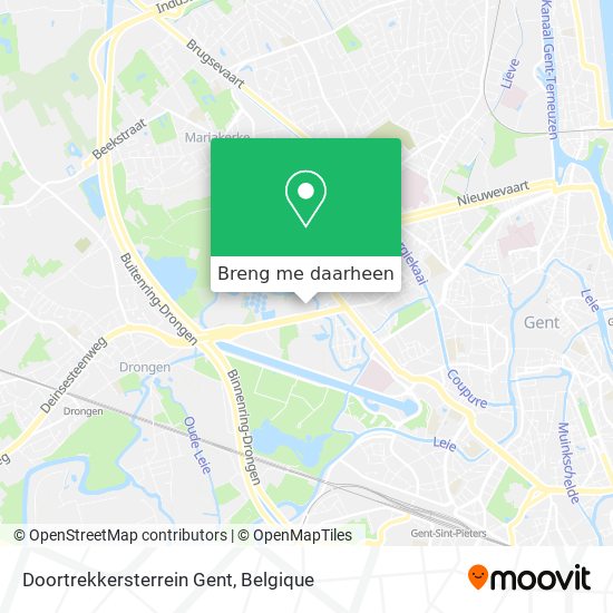 Doortrekkersterrein Gent kaart