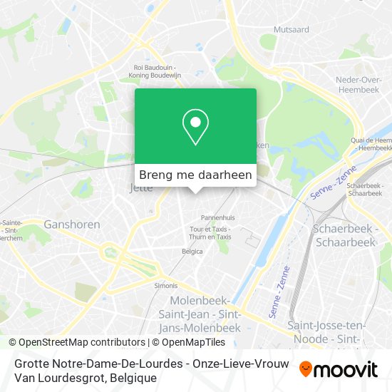 Grotte Notre-Dame-De-Lourdes - Onze-Lieve-Vrouw Van Lourdesgrot kaart