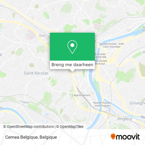 Cemea Belgique kaart