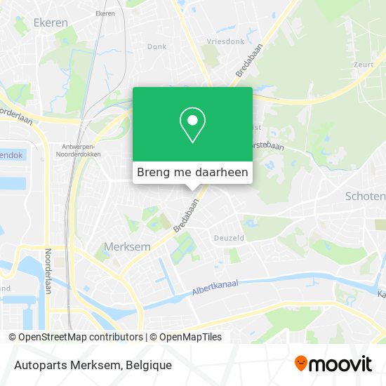 Autoparts Merksem kaart