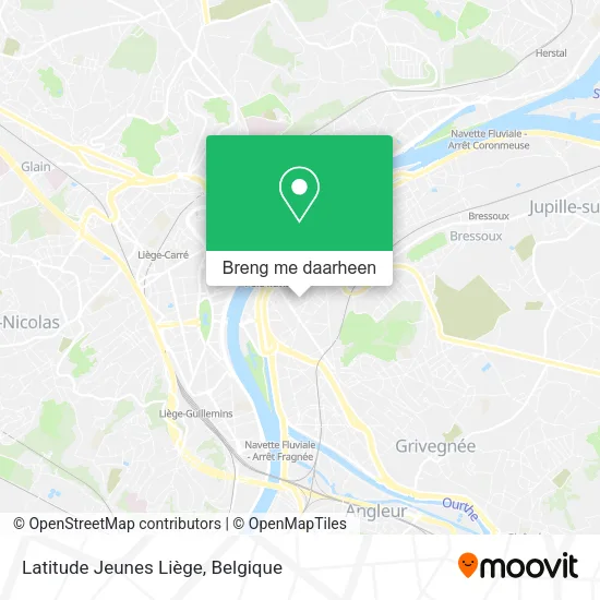 Latitude Jeunes Liège kaart