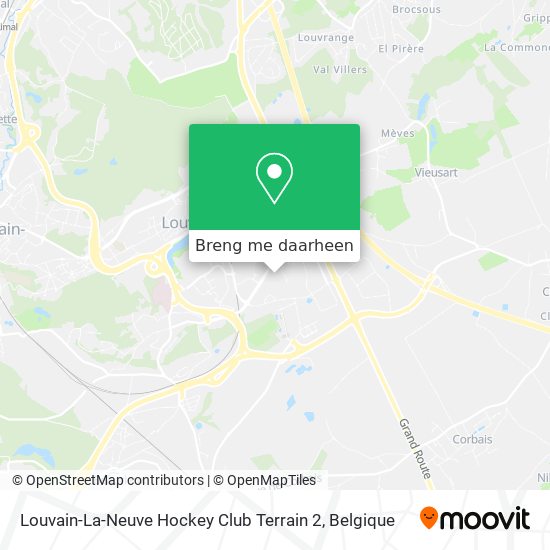 Louvain-La-Neuve Hockey Club Terrain 2 kaart