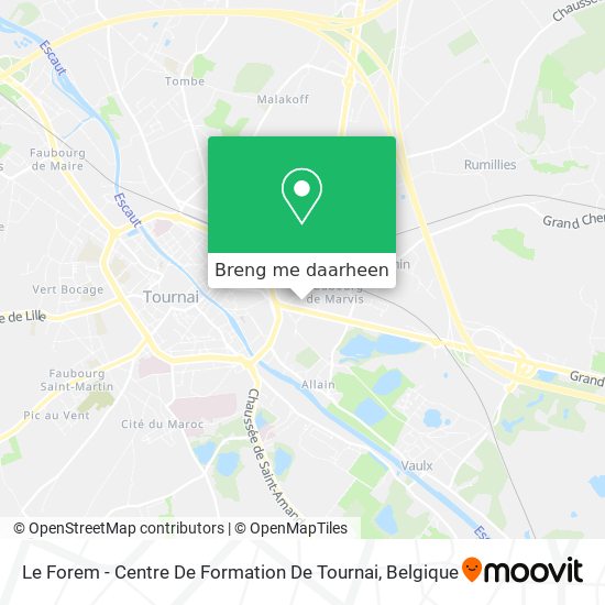 Le Forem - Centre De Formation De Tournai kaart