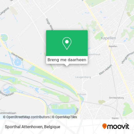 Sporthal Attenhoven kaart