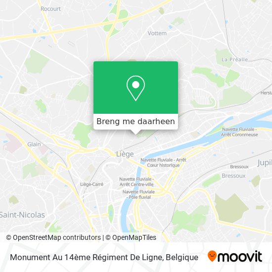 Monument Au 14ème Régiment De Ligne kaart