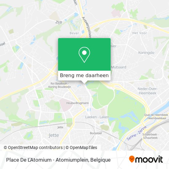 Place De L'Atomium - Atomiumplein kaart