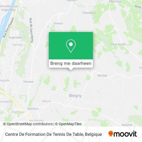 Centre De Formation De Tennis De Table kaart