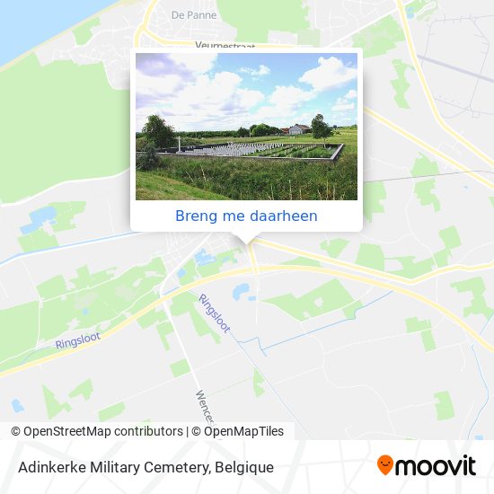 Adinkerke Military Cemetery kaart