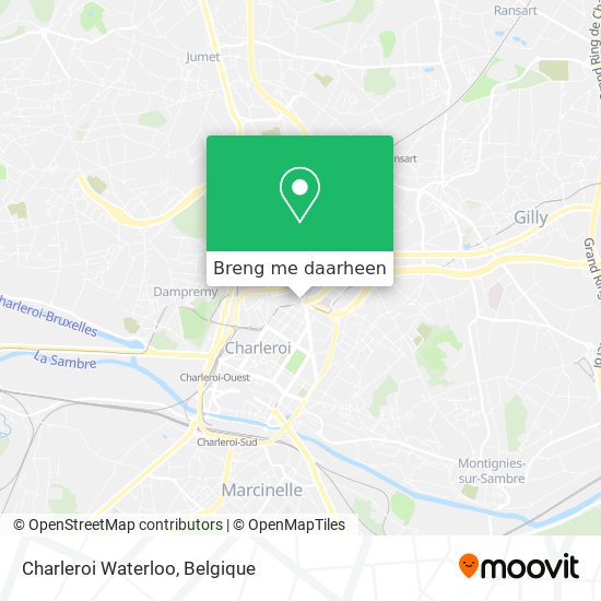 Charleroi Waterloo kaart