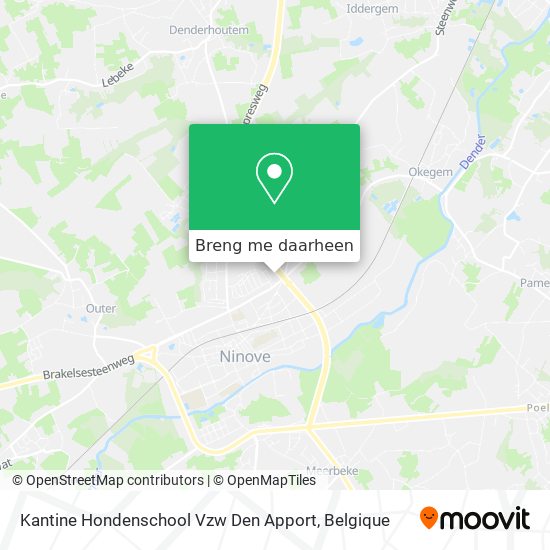 Kantine Hondenschool Vzw Den Apport kaart