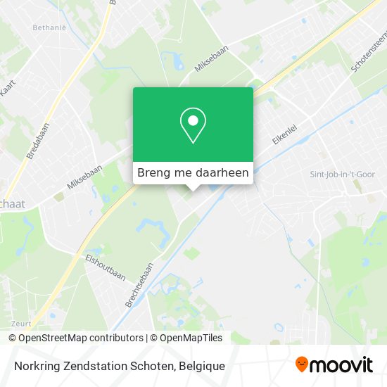 Norkring Zendstation Schoten kaart