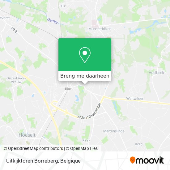 Uitkijktoren Borreberg kaart