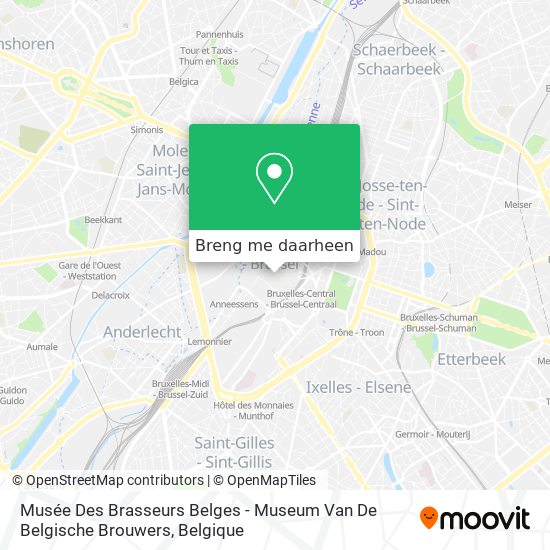 Musée Des Brasseurs Belges - Museum Van De Belgische Brouwers kaart