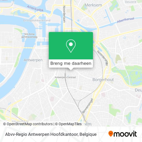 Abvv-Regio Antwerpen Hoofdkantoor kaart