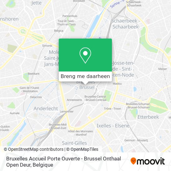 Bruxelles Accueil Porte Ouverte - Brussel Onthaal Open Deur kaart