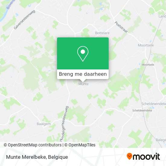 Munte Merelbeke kaart