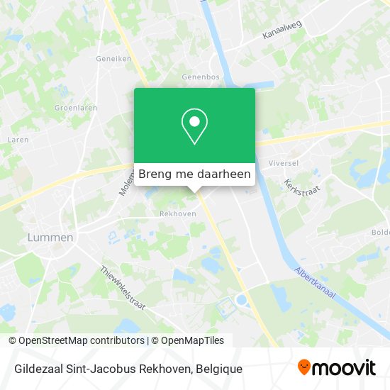 Gildezaal Sint-Jacobus Rekhoven kaart