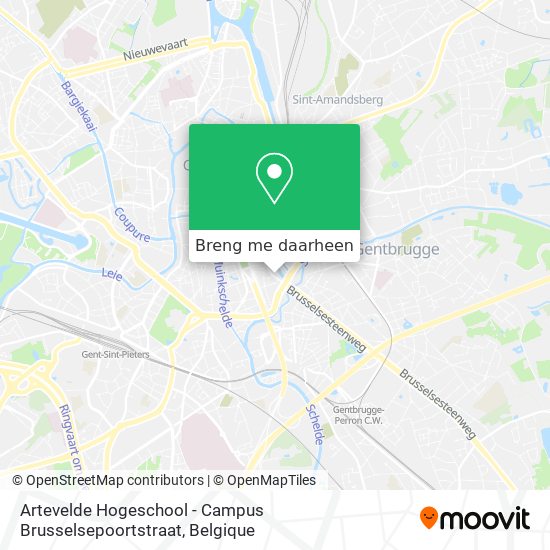 Artevelde Hogeschool - Campus Brusselsepoortstraat kaart