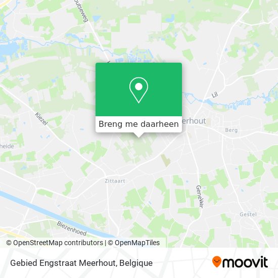 Gebied Engstraat Meerhout kaart