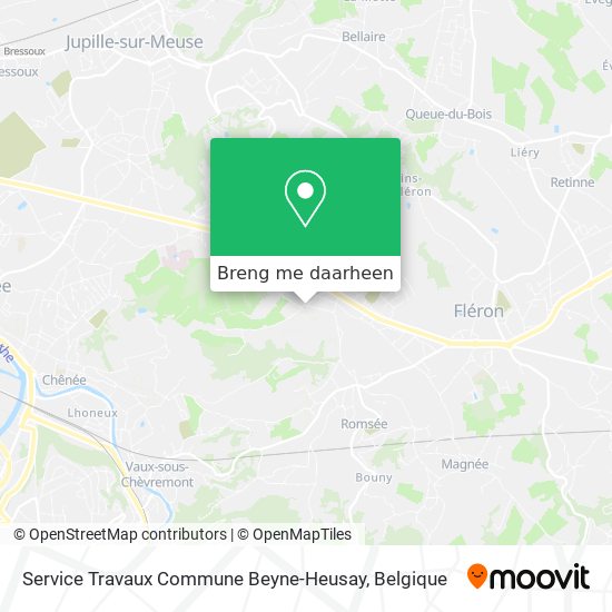 Service Travaux Commune Beyne-Heusay kaart