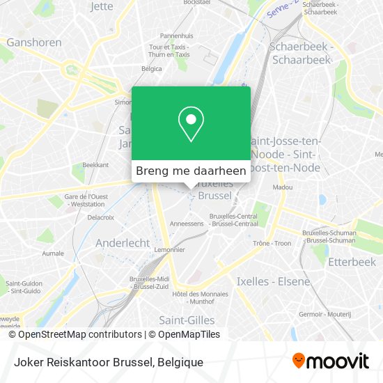 Joker Reiskantoor Brussel kaart