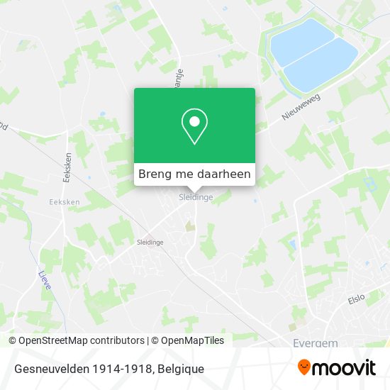 Gesneuvelden 1914-1918 kaart
