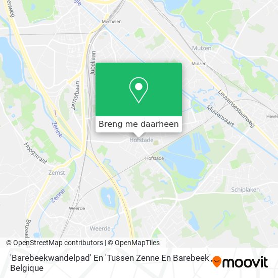 'Barebeekwandelpad' En 'Tussen Zenne En Barebeek' kaart