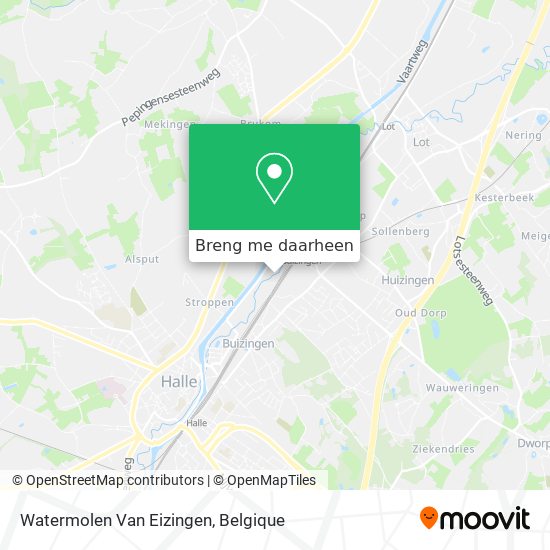 Watermolen Van Eizingen kaart