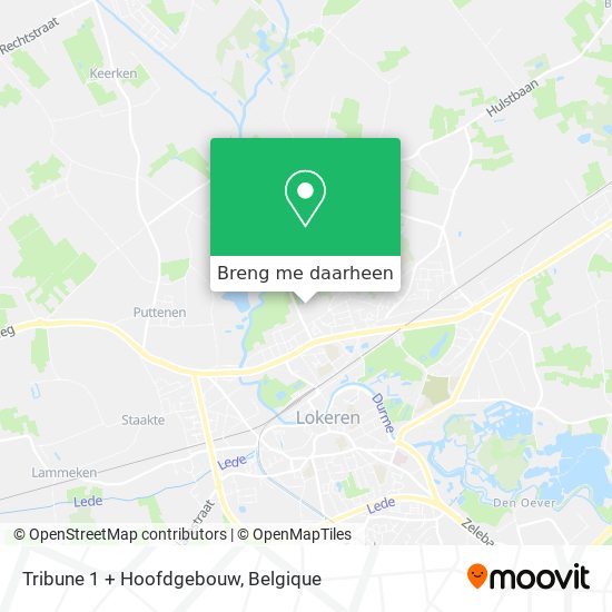 Tribune 1 + Hoofdgebouw kaart