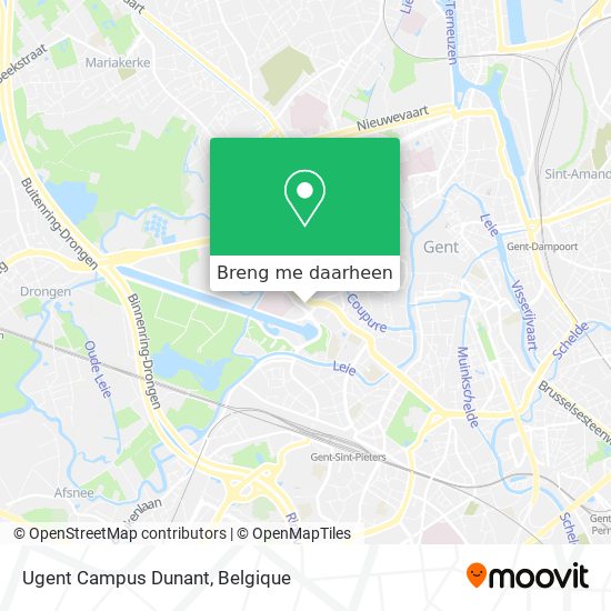 Ugent Campus Dunant kaart