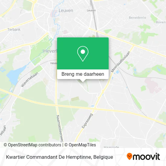 Kwartier Commandant De Hemptinne kaart
