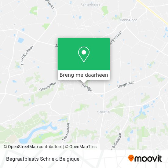 Begraafplaats Schriek kaart