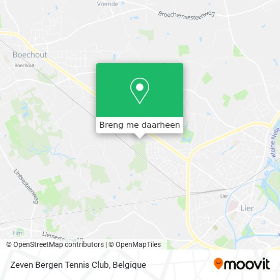 Zeven Bergen Tennis Club kaart