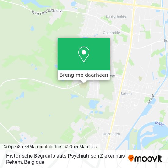 Historische Begraafplaats Psychiatrisch Ziekenhuis Rekem kaart